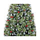 Cherry Christmas tree, PP, 210 cm, snowy finish with pinecones and berries s2