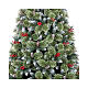 Cherry Christmas tree, snowy finish with pinecones and berries, 240 cm s2