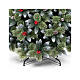 Albero Natale Cherry 240 cm innevato bacche pigne PP s3