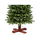 Sapin Noël Ritz 150 cm vert poly slim base bois s3