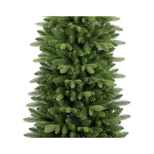 Albero Natale Ritz 150 cm verde poly slim base legno 2