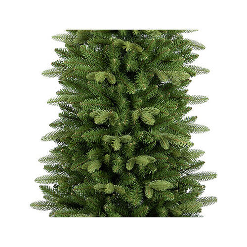 Green slim Ritz Christmas tree, wooden base, feel-real poly, 180 cm 2