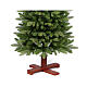 Green slim Ritz Christmas tree, wooden base, feel-real poly, 180 cm s3