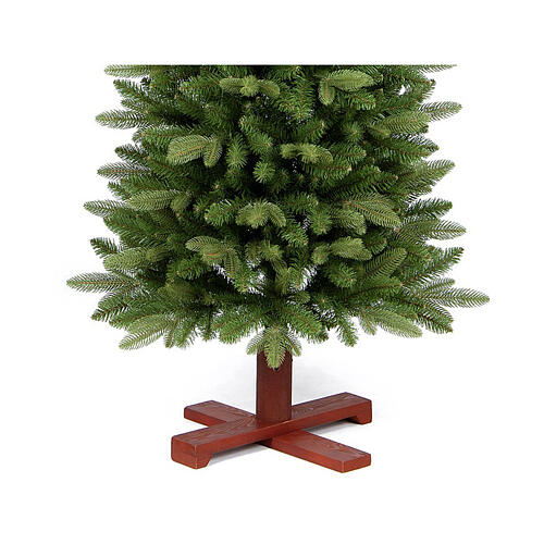 Albero Natale Ritz slim verde base legno 180 cm Real Feel 3