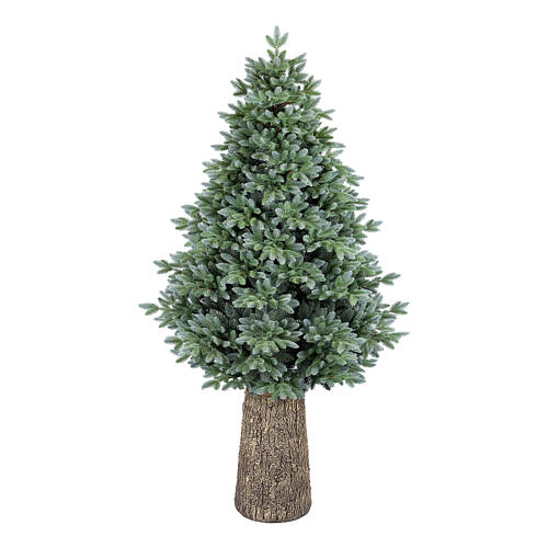 Weihnachtsbaum, Modell Po, 180 cm, PE und Poly Feel Real, grün, Basis in Baumstamm-Optik 1