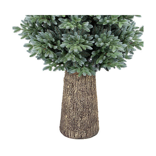 Weihnachtsbaum, Modell Po, 180 cm, PE und Poly Feel Real, grün, Basis in Baumstamm-Optik 3