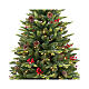 Pine tree with pinecones and berries in a pot, 120 cm, 150 warm white LED lights, feel-real poly s2