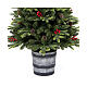 Pine tree in a pot, 120 cm, pinecones and berries, feel-real poly s3