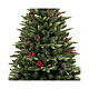 Pine Christmas tree 150 cm berries pine cones base round poly pot s2