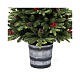 Pine Christmas tree 150 cm berries pine cones base round poly pot s3