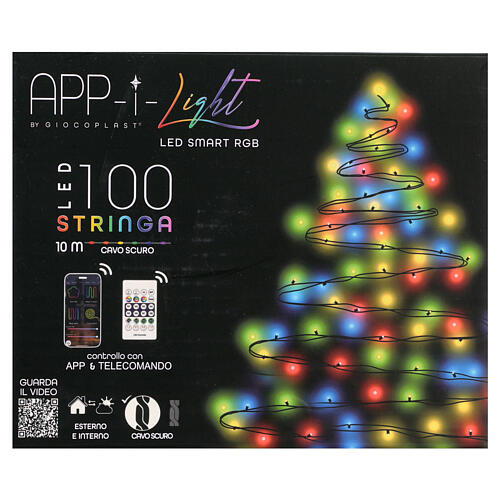 Smart-Lichterkette 10 Meter – 100 RGB-LEDs – mit Fernbedienung & App – Innen & Außen 2
