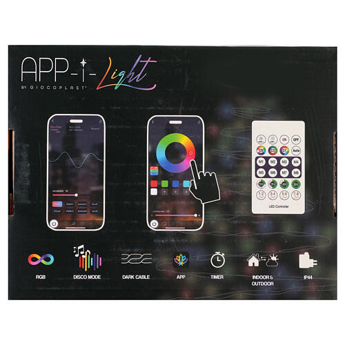 Smart-Lichterkette 10 Meter – 100 RGB-LEDs – mit Fernbedienung & App – Innen & Außen 4