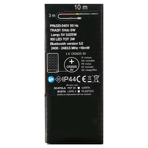 Catena luminosa smart 10 m con telecomando e app uso int-est 6