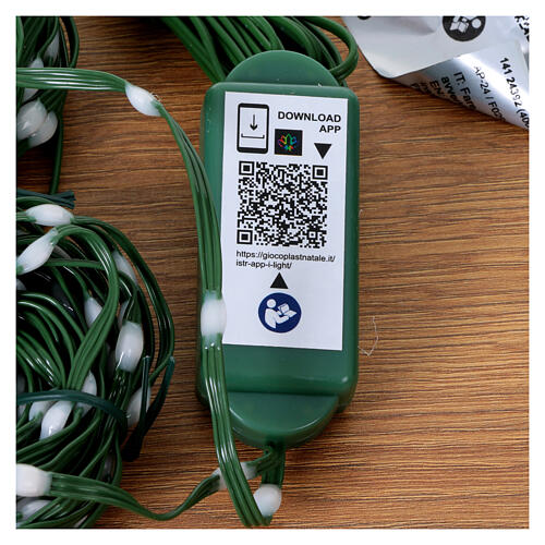 Catena luminosa smart 10 m con telecomando e app uso int-est 7