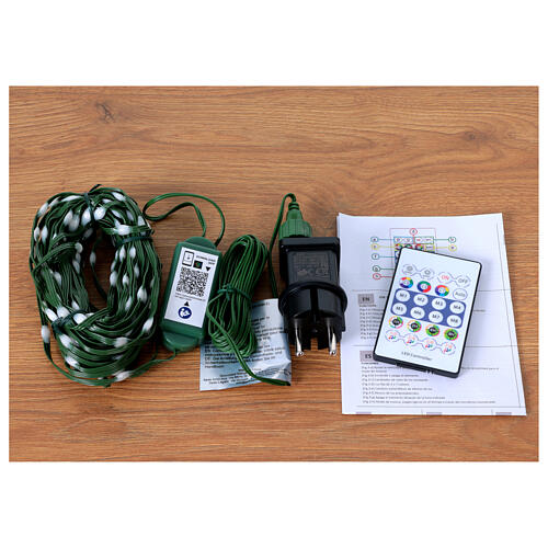 Smart string lights 200 LEDs, 49 ft remote and app, indoor/outdoor 10