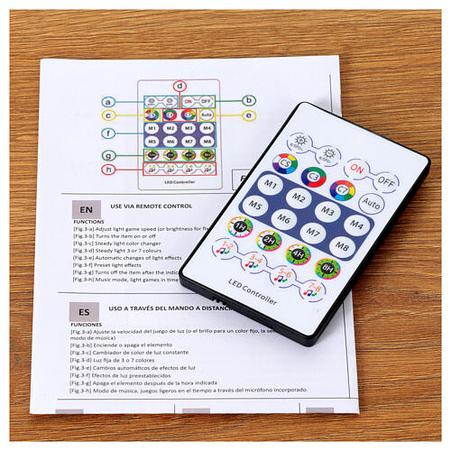 Chaîne lumineuse smart 200 LEDs avec télécommande et app 15 m intérieur/extérieur 9