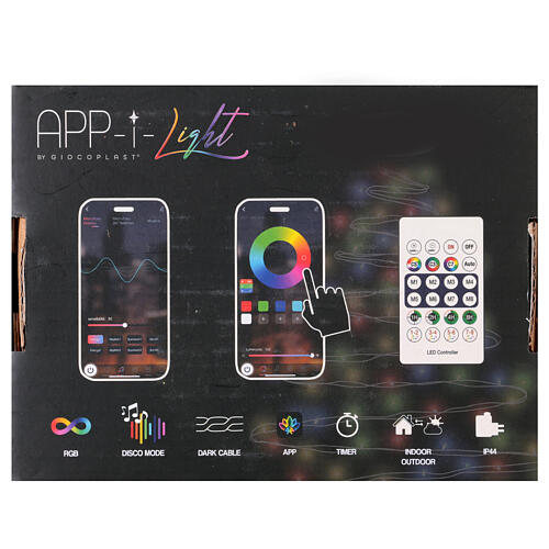 Smart-Lichterkette 20 Meter – 400 RGB-LEDs – mit Fernbedienung & App – Innen & Außen 4