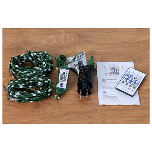 Cadena luminosa 400 led smart con control remoto y aplicación uso int-ext 20 m 10