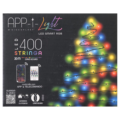 Corrente luminosa 400 LEDs smart 20 m com controle remoto e aplicativo para interior/exterior 2