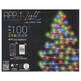 Catena 100 led smart 10 m con telecomando e app uso int-est