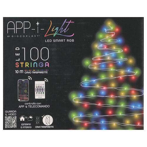 Catena 100 led smart 10 m con telecomando e app uso int-est 2