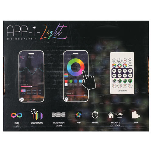 Smart LED Light Chain 100 lights with Remote Control and App for Indoor-Outdoor Use, 10 M 4