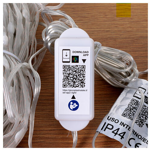 Cortina 400 LEDs 2x2 m com controle remoto e app interior/exterior 9