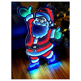 Père Noël Infinity Light LEDs multicolores pour intérieur extérieur 60 cm