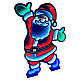 Santa Claus infinity light multicolored LED internal use 60 cm s2