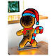 Bonhomme en pain d'épices Infinity Light LEDs multicolores pour intérieur extérieur 60 cm s1