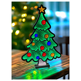 Sapin de Noël Infinity Light LEDs multicolores pour intérieur extérieur 60 cm