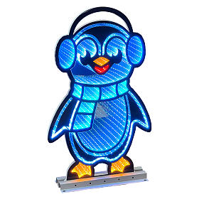 Infinity Light Christmas penguin, multicoloured LEDs, indoor/outdoor, 24 in