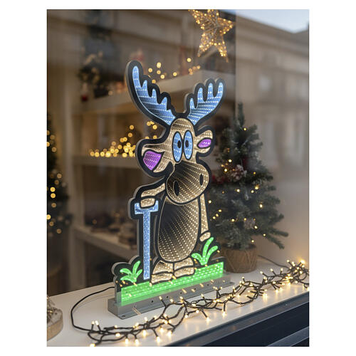 Reindeer Infinity Light Decoration 60x45cm double-sided 3