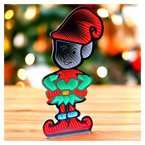 Elfo navideño Infinity Light led multicolor uso int ext 80 cm 1