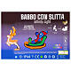 Babbo Natale con slitta e renna infinity light led multicolore uso int-est 100 cm s3