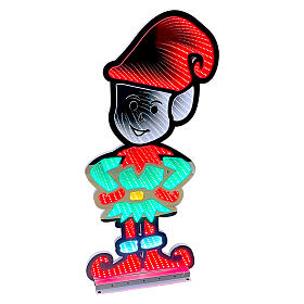 Figura świetlna - elf świąteczny Infinity Light LED wielokolorowy 120 cm, do wnętrz i na zewnątrz