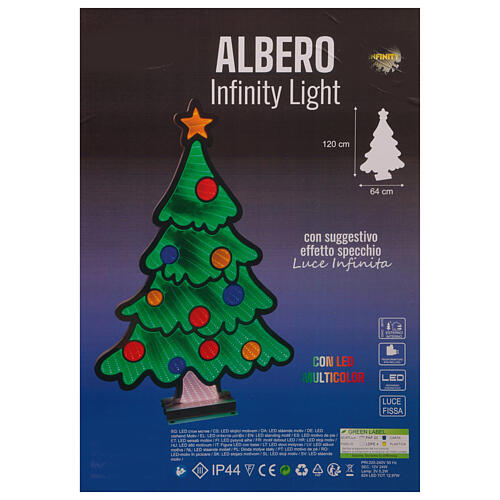 Christmas tree, multicoloured Infinity Light LEDs, indoor/outdoor, 47 in 3