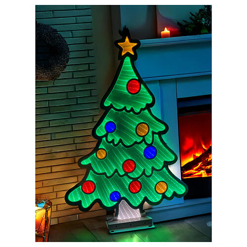 Albero di Natale infinity light led multicolor uso int-est  120 cm 1