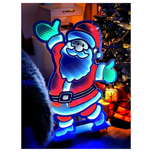 Santa Claus, multicoloured Infinity Light LEDs, indoor/outdoor, 47 in 1