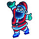 Papá Noel led multicolor Infinity Light uso int ext 180x125 cm s2