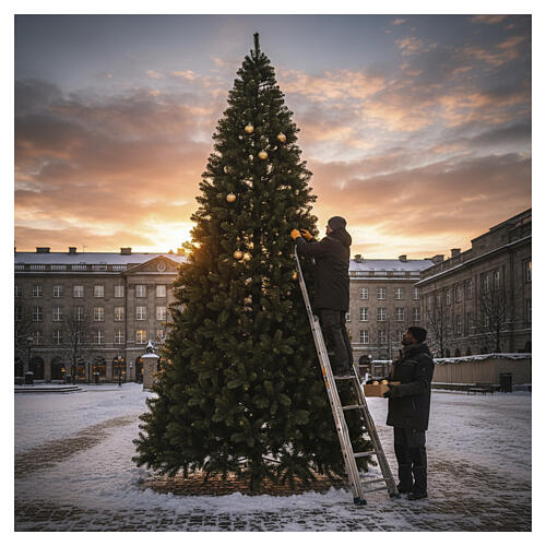 Giant Christmas tree 5 meters green PVC Flora diameter 2.5 m 4