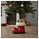 Base per albero di Natale 150-210 cm stivale con regali 35x25x45 cm s2