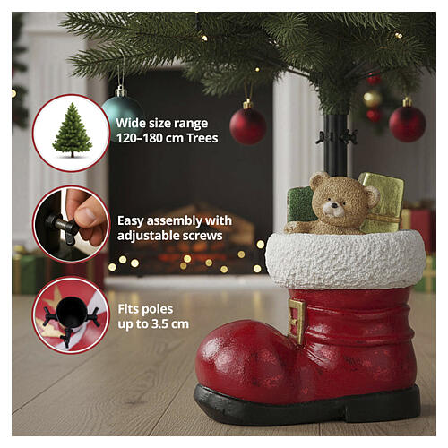 Christmas Tree Base, Boot with Gifts 35x25x45 cm 2