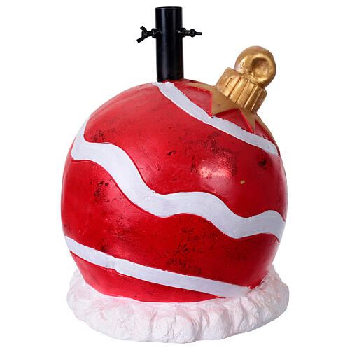 Base per albero Natale casetta a forma di sfera 30x30x40 cm 5