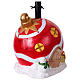 Base per albero Natale casetta a forma di sfera 30x30x40 cm s4