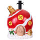 Base per albero Natale casetta a forma di sfera 40x30x30 cm s1