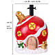 Base per albero Natale casetta a forma di sfera 40x30x30 cm s3