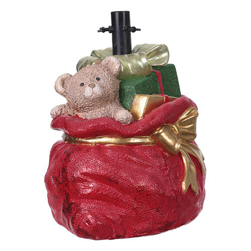 Base para árbol Navidad saco rojo con regalos 40x30x35 cm 7