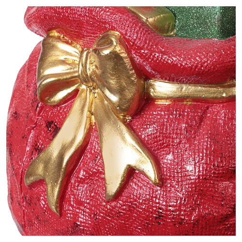 Base para árbol Navidad saco rojo con regalos 40x30x35 cm 4