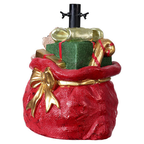 Base pour sapin de Noël 120-180 cm sac rouge avec cadeaux 45x40x30 cm 8
